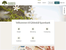 Tablet Screenshot of gildeskaal-sparebank.no